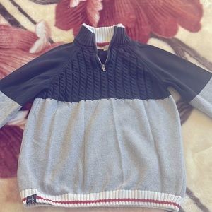 Boys sweater blue , red, gray